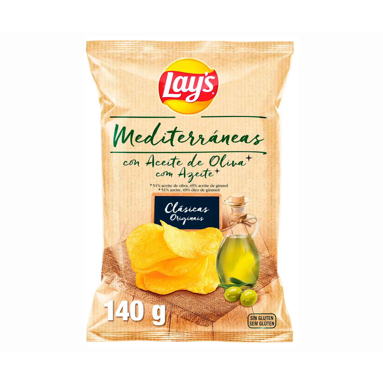 Lay's Mediterráneas – Classic Olive Oil Chips (140g)