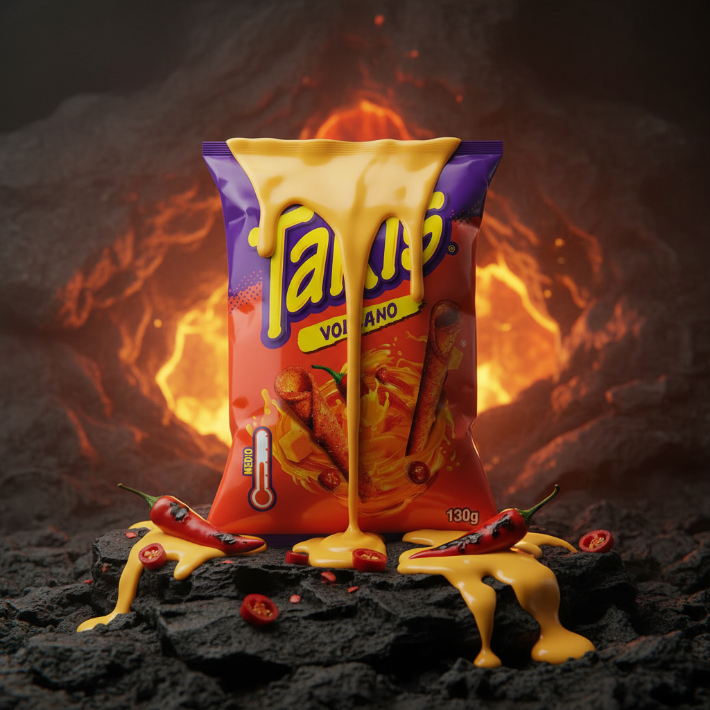 Takis Volcano dramatic volcanic rock lifestyle shot