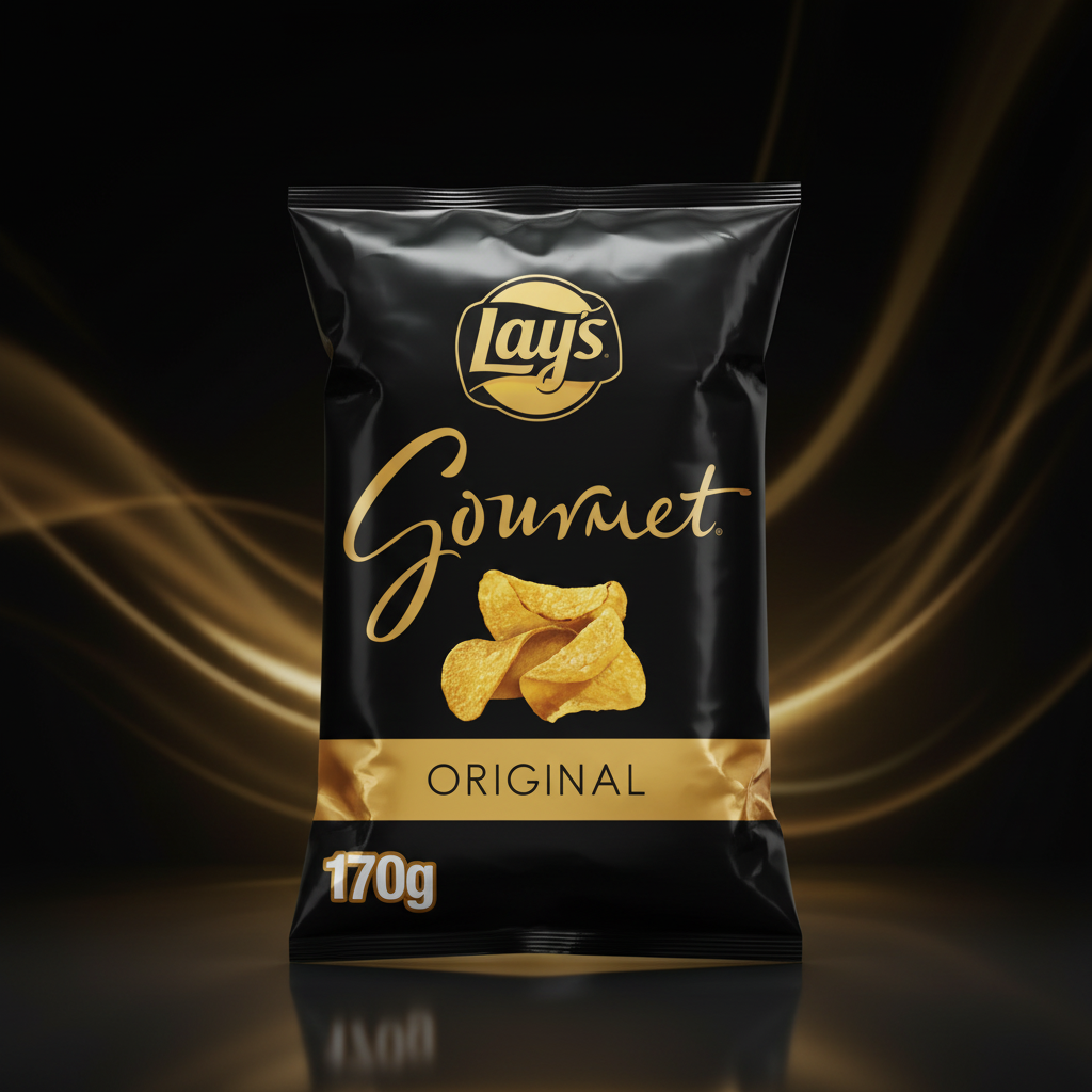 Lay's Gourmet Original 170g dramatic studio shot
