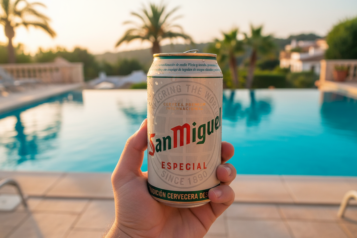 San Miguel Especial pool terrace lifestyle
